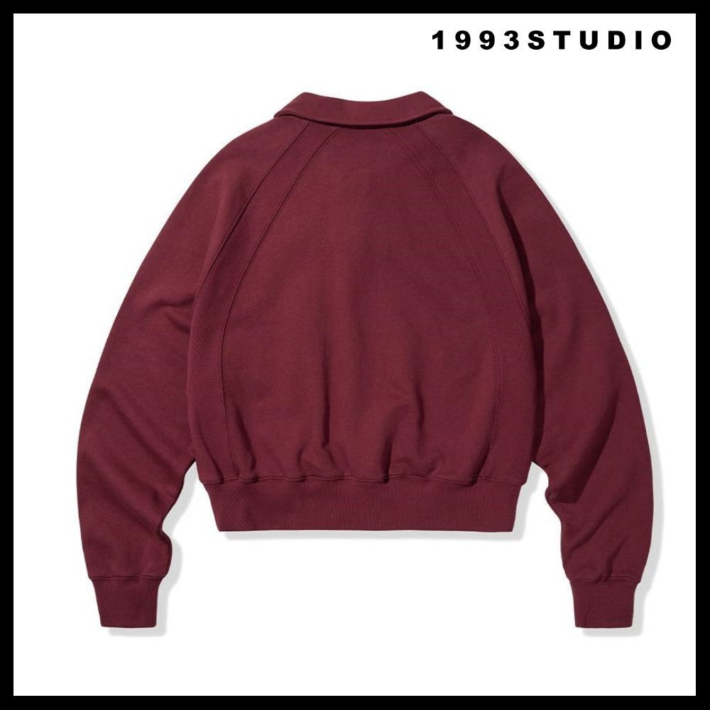 [1993STUDIO] SMALL LOGO HALF ZIP COLLAR SWEATSHIRT 3COLORS