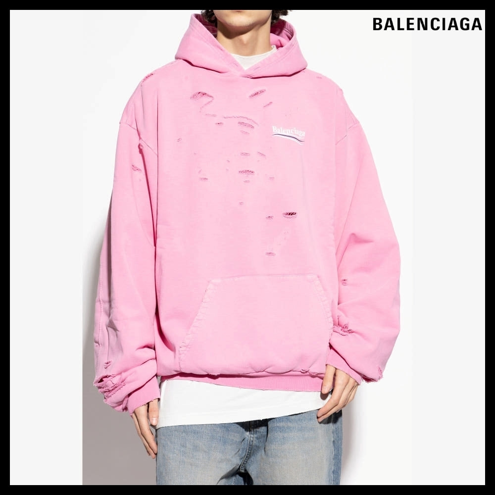 ★BALENCIAGAアウトレット セール ★Layered Hoodie FA Pink