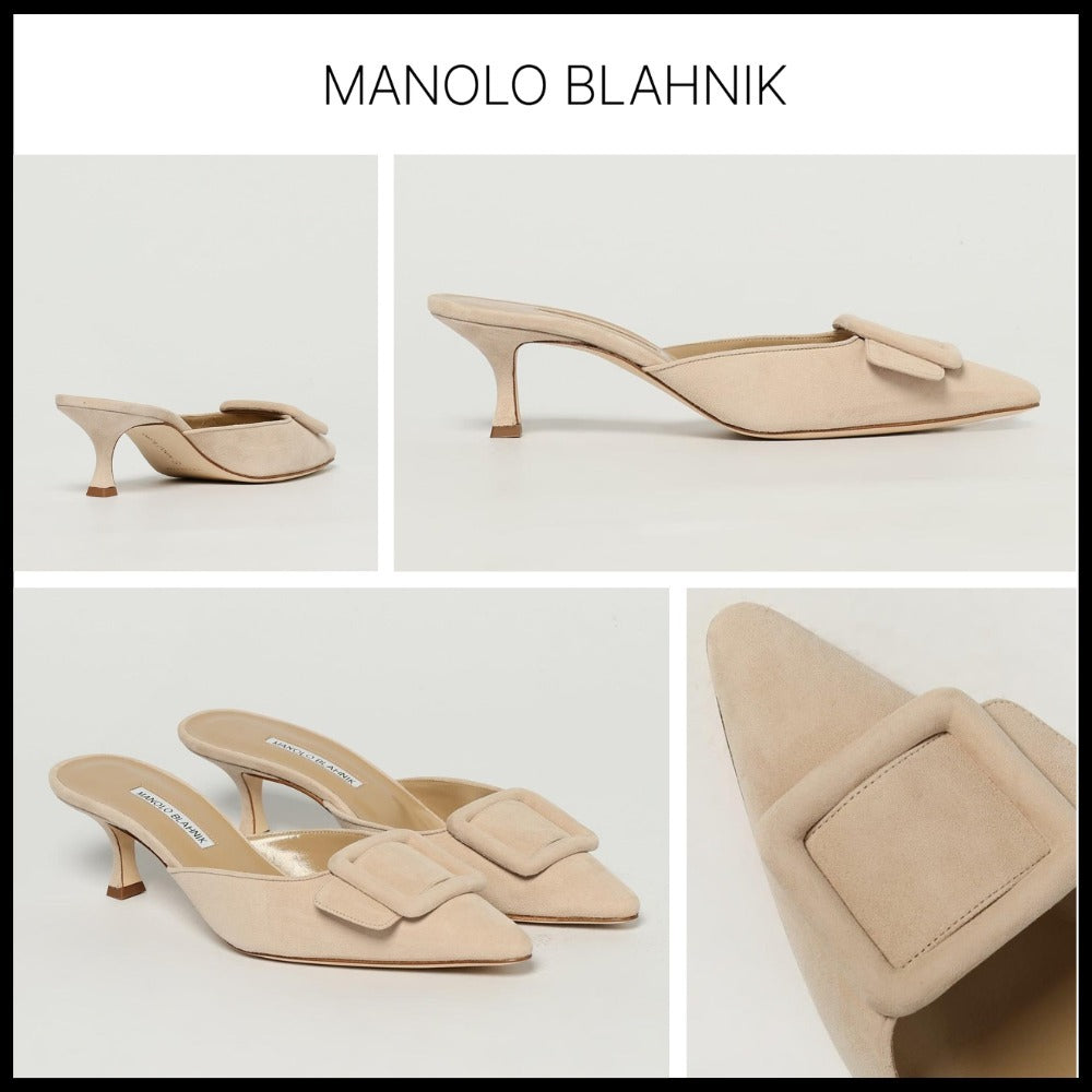 【Manolo Blahnik】HANGISI Satin Pumps