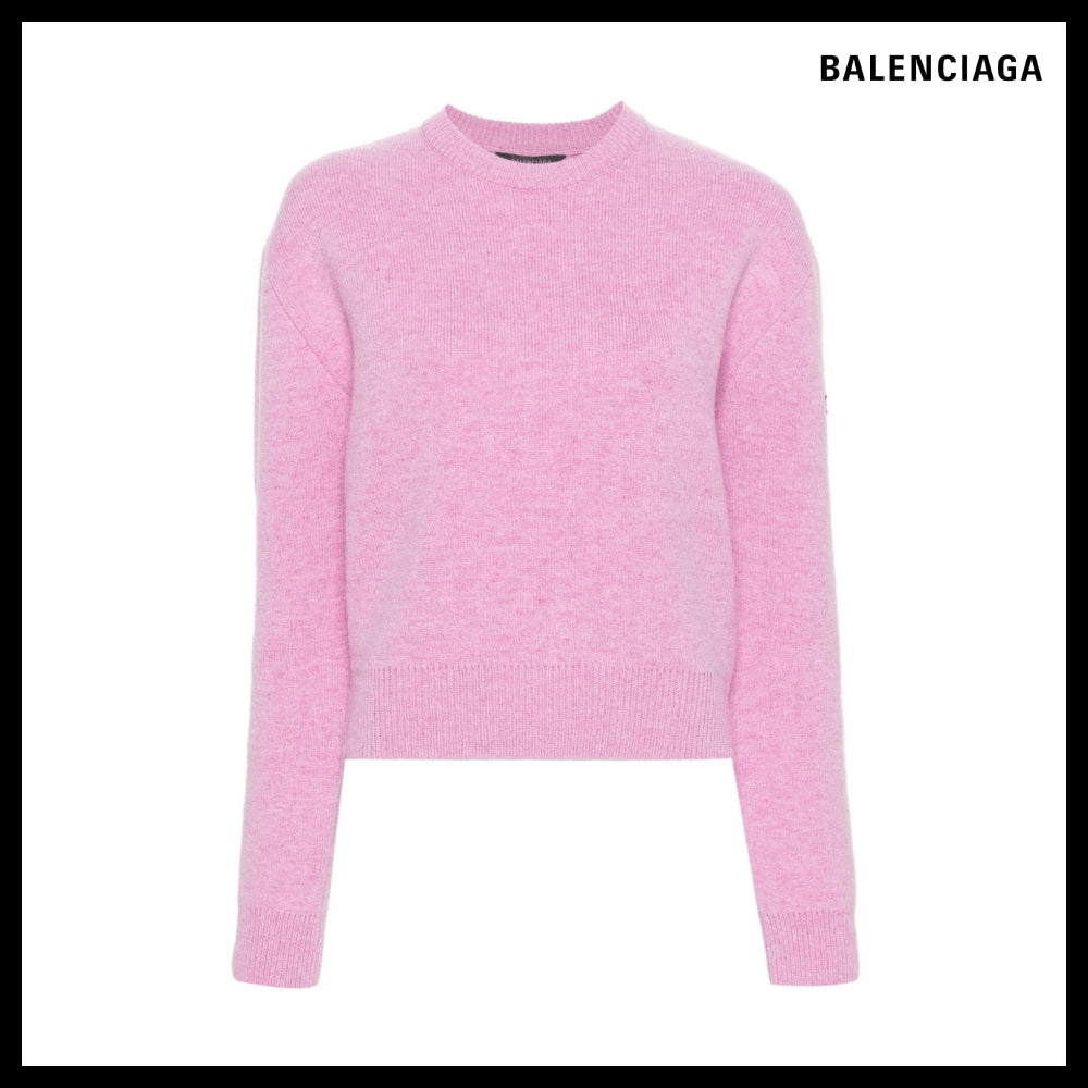 【BALENCIAGA】Wool Crewneck Sweater Pink
