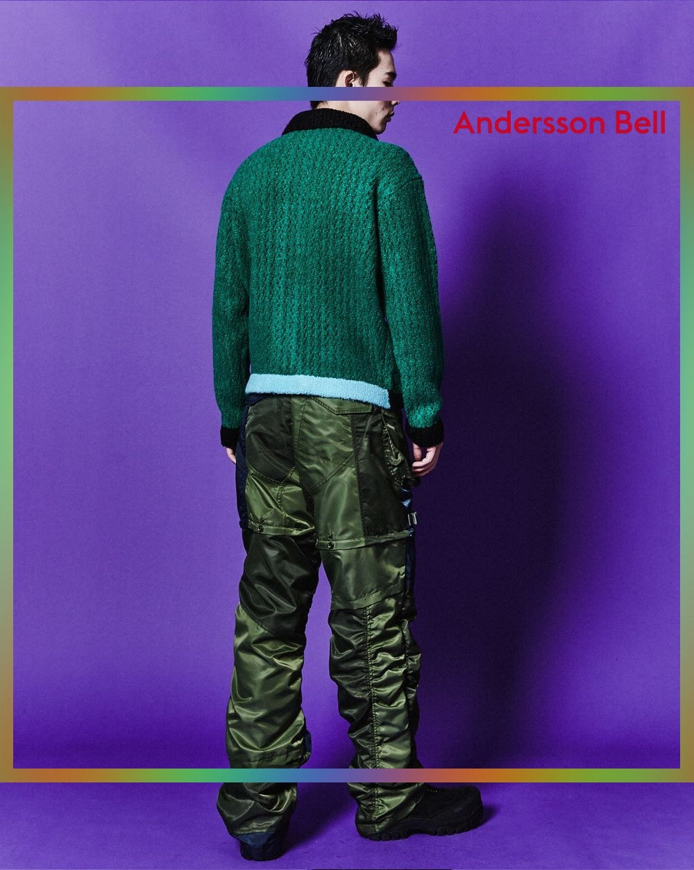 【ANDERSSON BELL】エラス・カラーブロックカーディガン 2COLORS