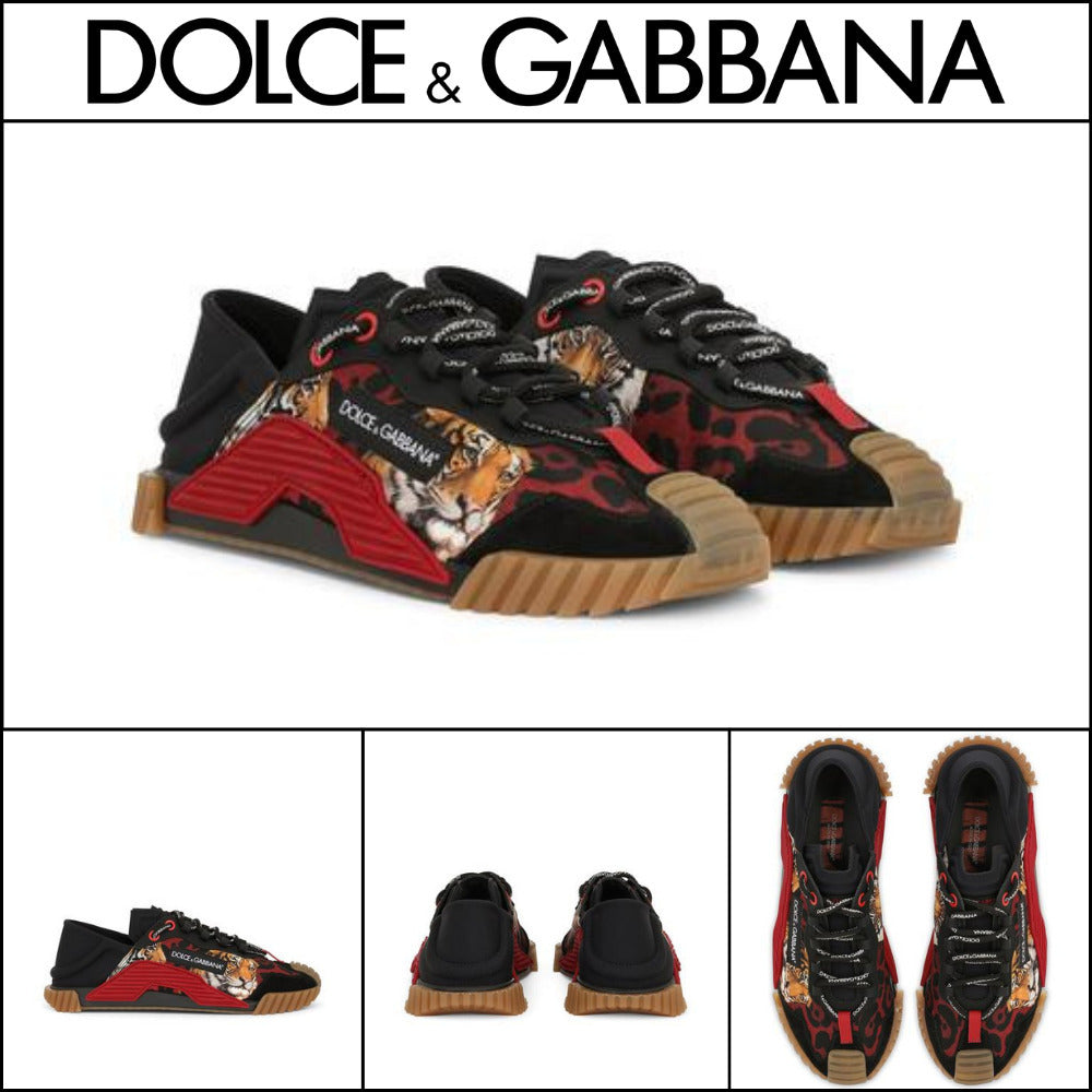 【Dolce & Gabbana】NS1 SNEAKERS WITH TIGER PRINT