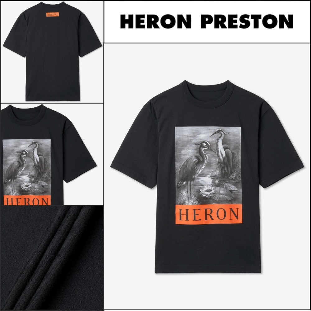 【HERON PRESTON】LOGO GRAPHIC PRINTING SHORT-SLEEVE T-SHIRT