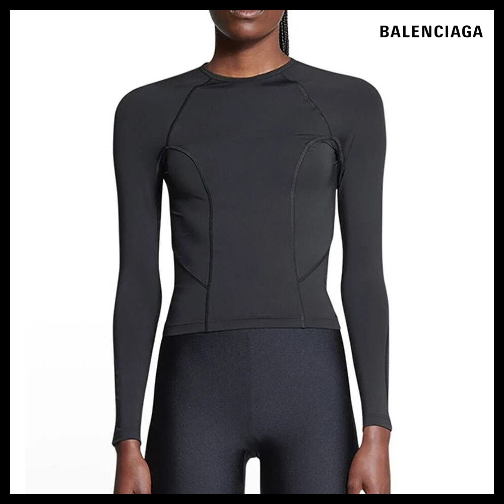 【BALENCIAGA】3B Sports Icon Fitted Long Sleeve T-Shirt