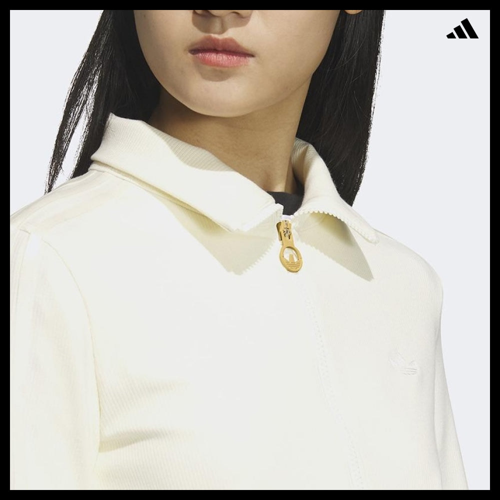 【adidas】Ribbed Collar Full-Zip Track Top
