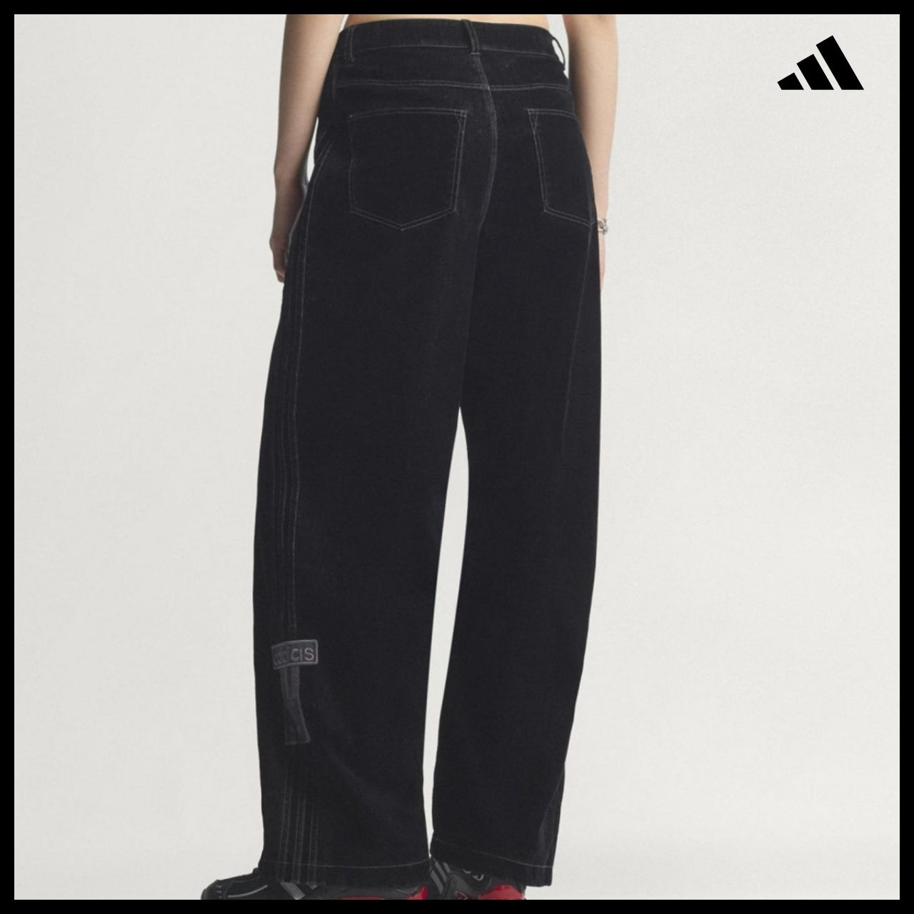 【ADIDAS】Adibreak Black Snap Pants Wide Leg Track Pants