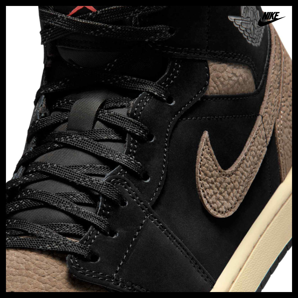 【NIKE】Air Jordan 1 Mid SE M Black Light Wild Mango Olive