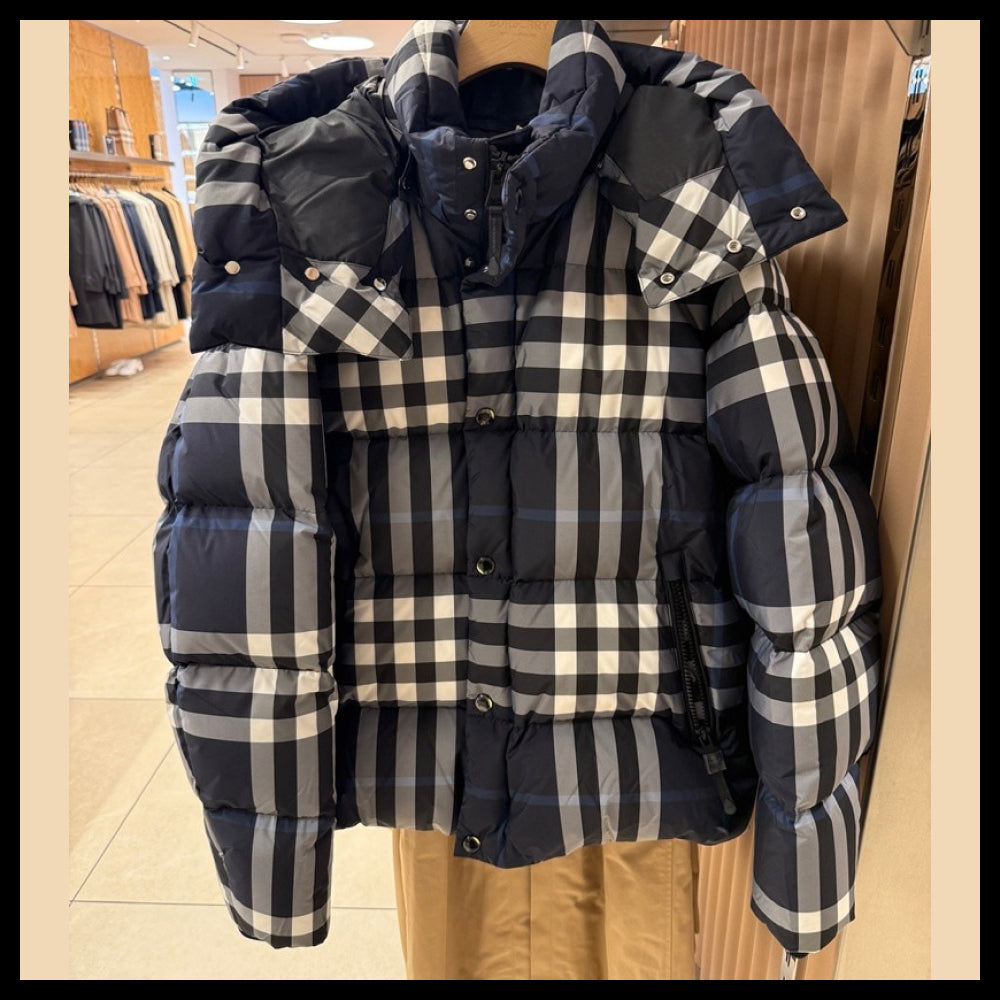 【Burberry】New Larrick EKD Check Lined Goose Down Padded