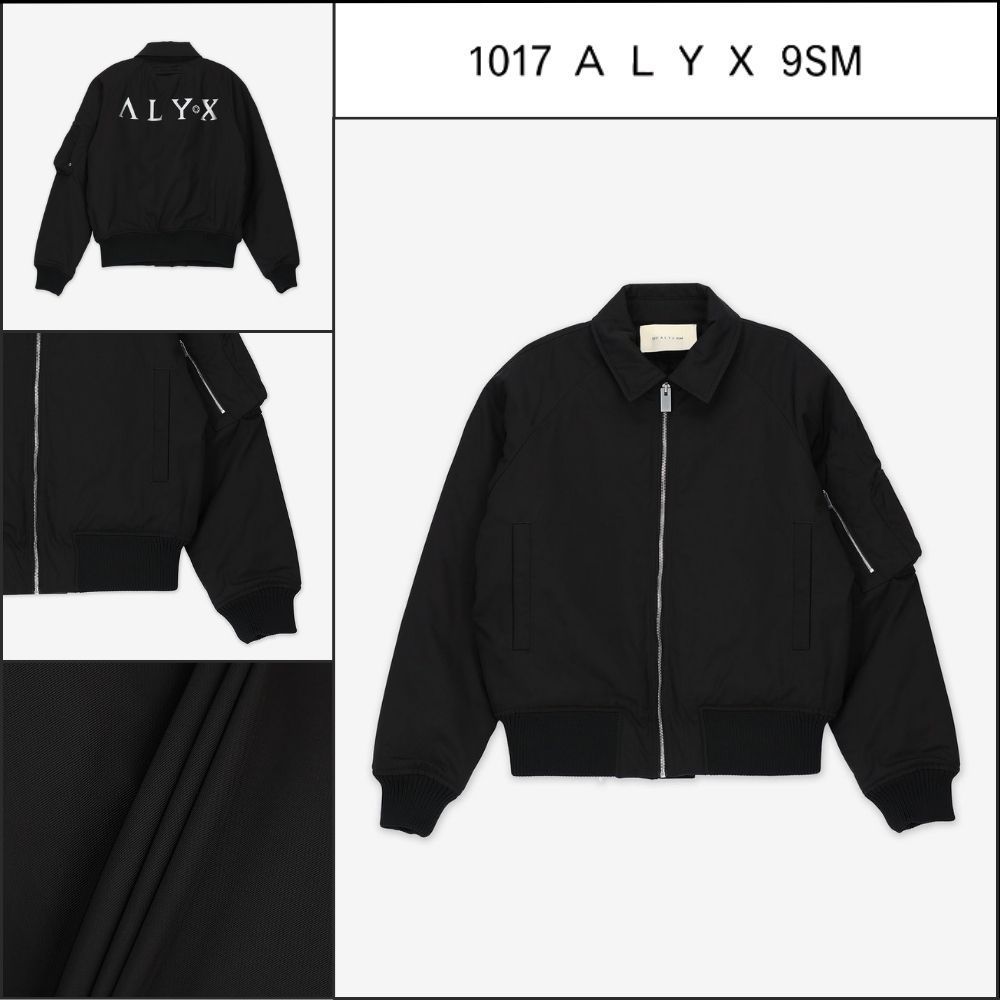 【ALYX】アーチ ロゴ ボンバー ジャケット ブラック