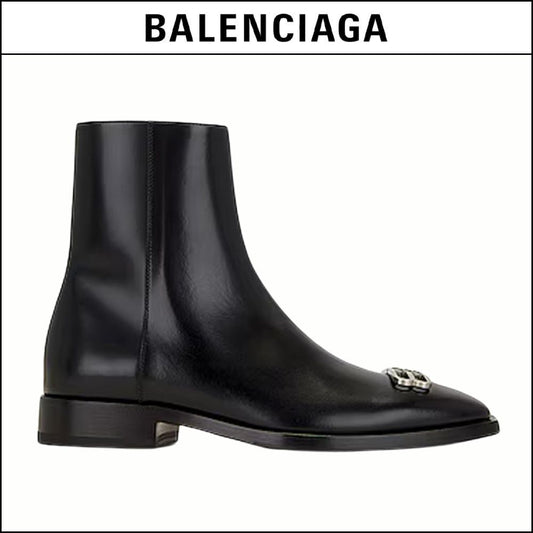 【BALENCIAGA】BB Metal Ankle Boots Black