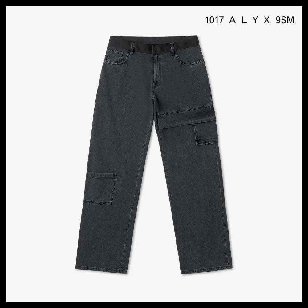 【ALYX】Oversized Cargo Denim Pants Black