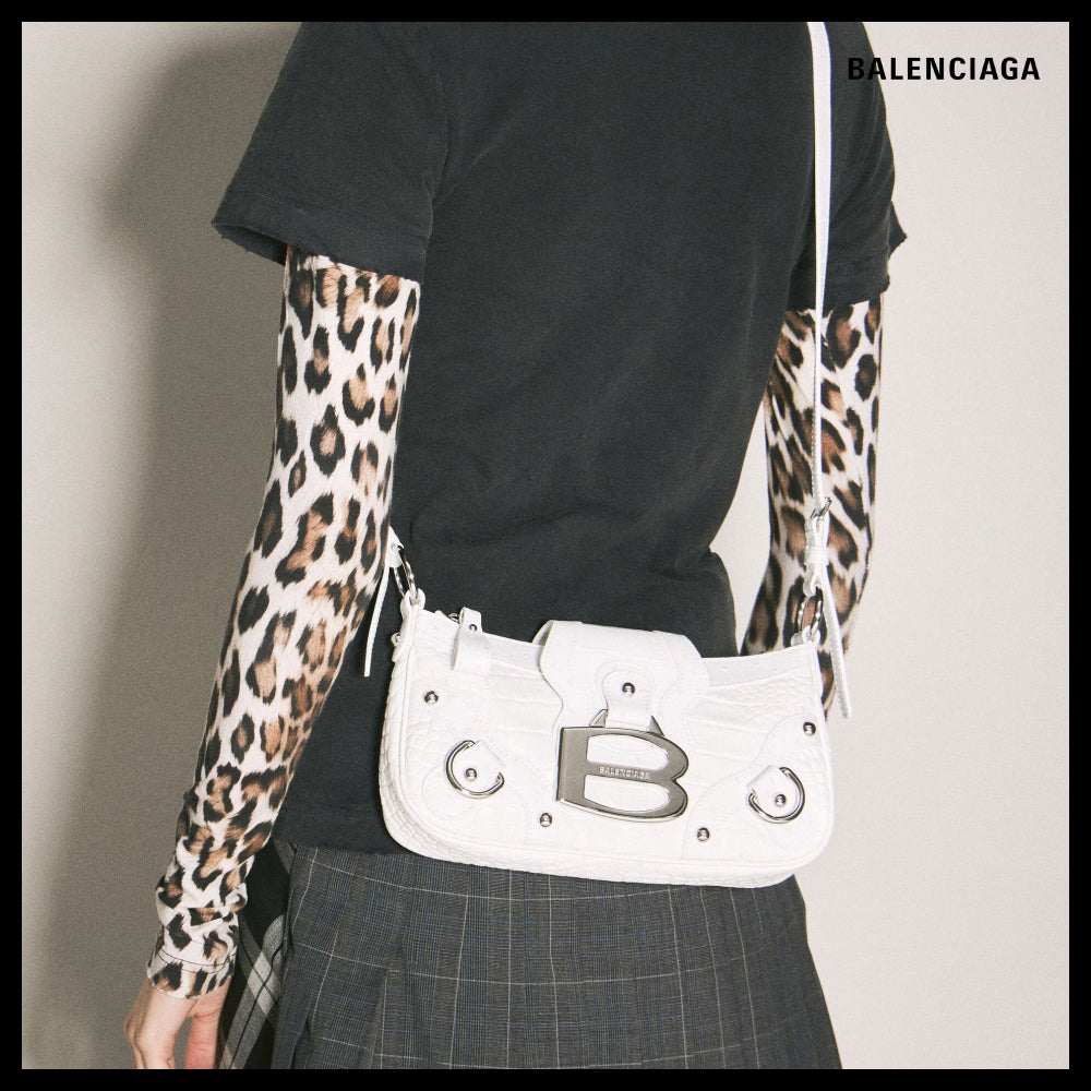 【BALENCIAGA】White Essex Small Shoulder Bag