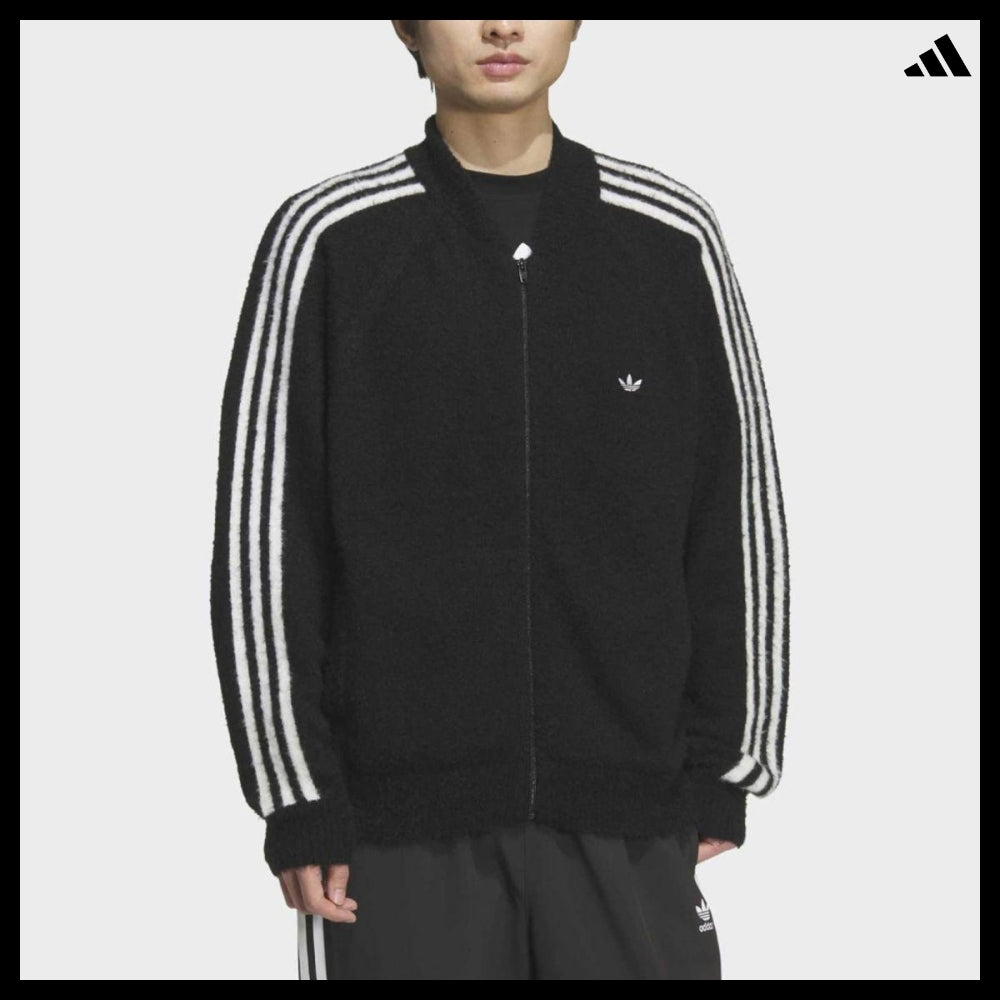 【ADIDAS】Knit Superstar Black Track Top Track Jacket