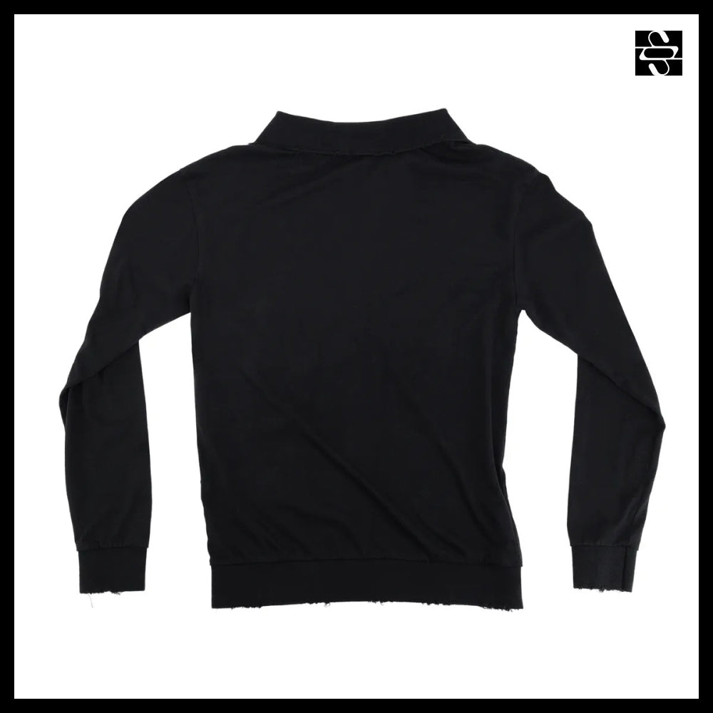 【SUNDAYOFFCLUB】Adrenaline Washed Collar T Shirt Black