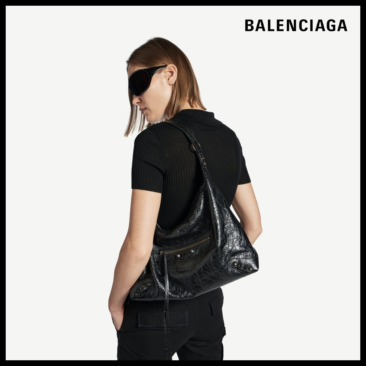 【BALENCIAGA】Le City Hobo Bag Medium Black