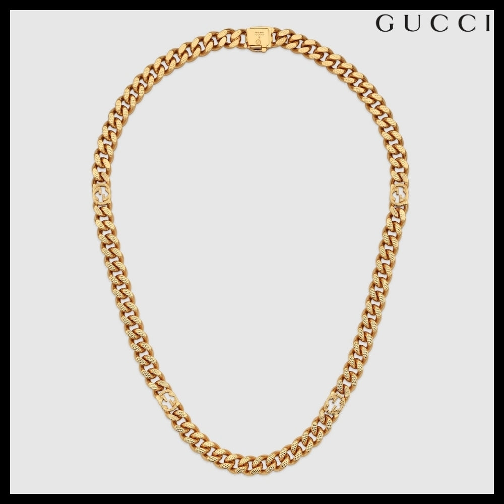 【GUCCI】Interlocking Necklace (2 Colors)