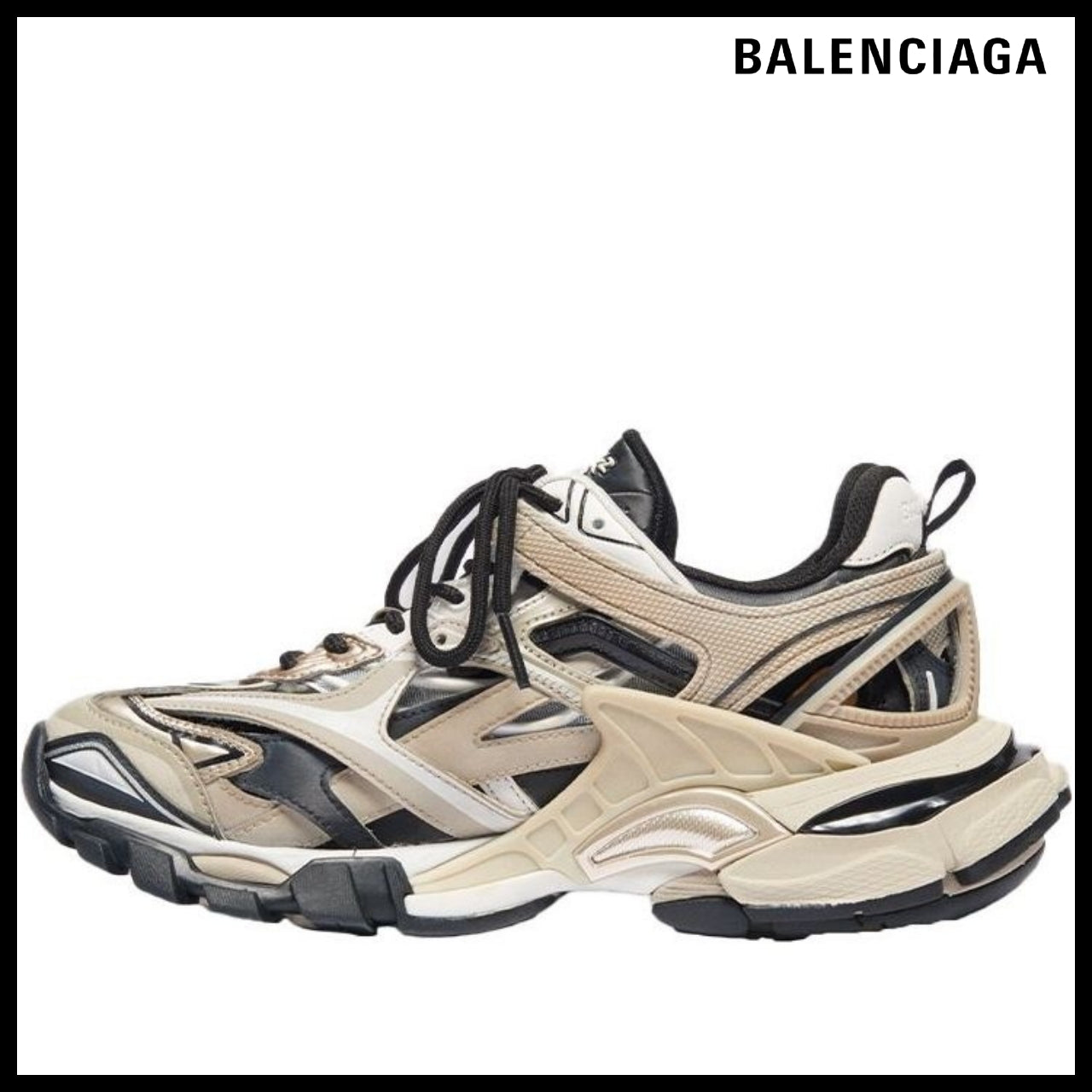 【BALENCIAGA】Track.2 Trainer Beige Black