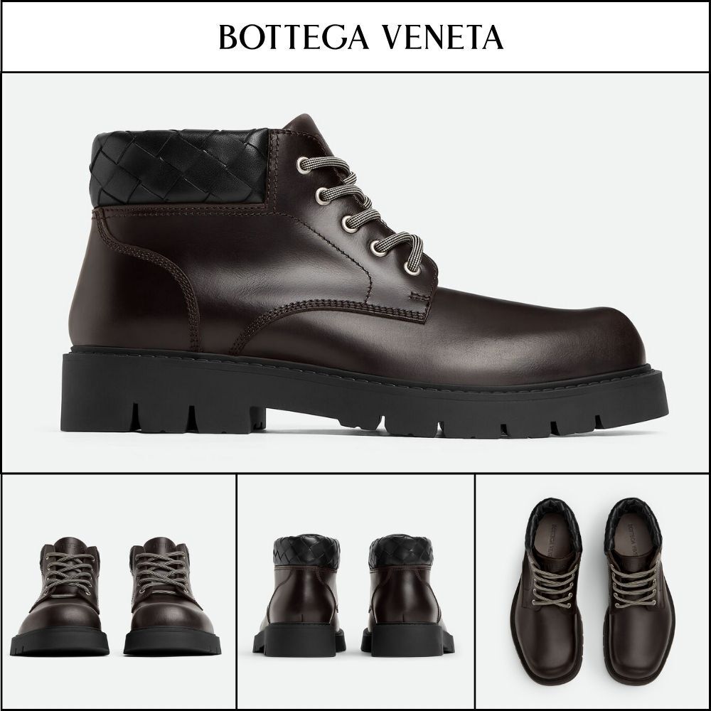 【BOTTEGA VENETA】Head Dog Cropped Boots Fondant Black