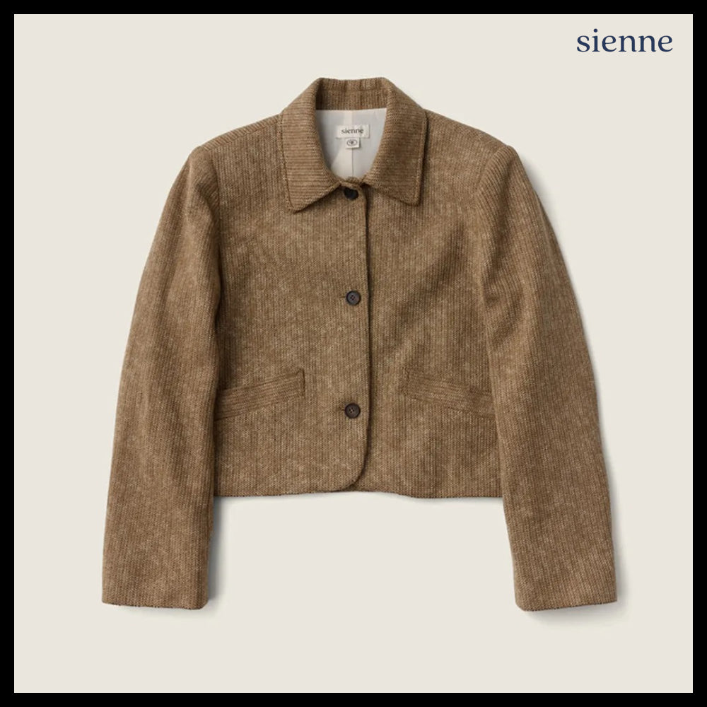 【SIENNE】German Knitted Jacket Brown