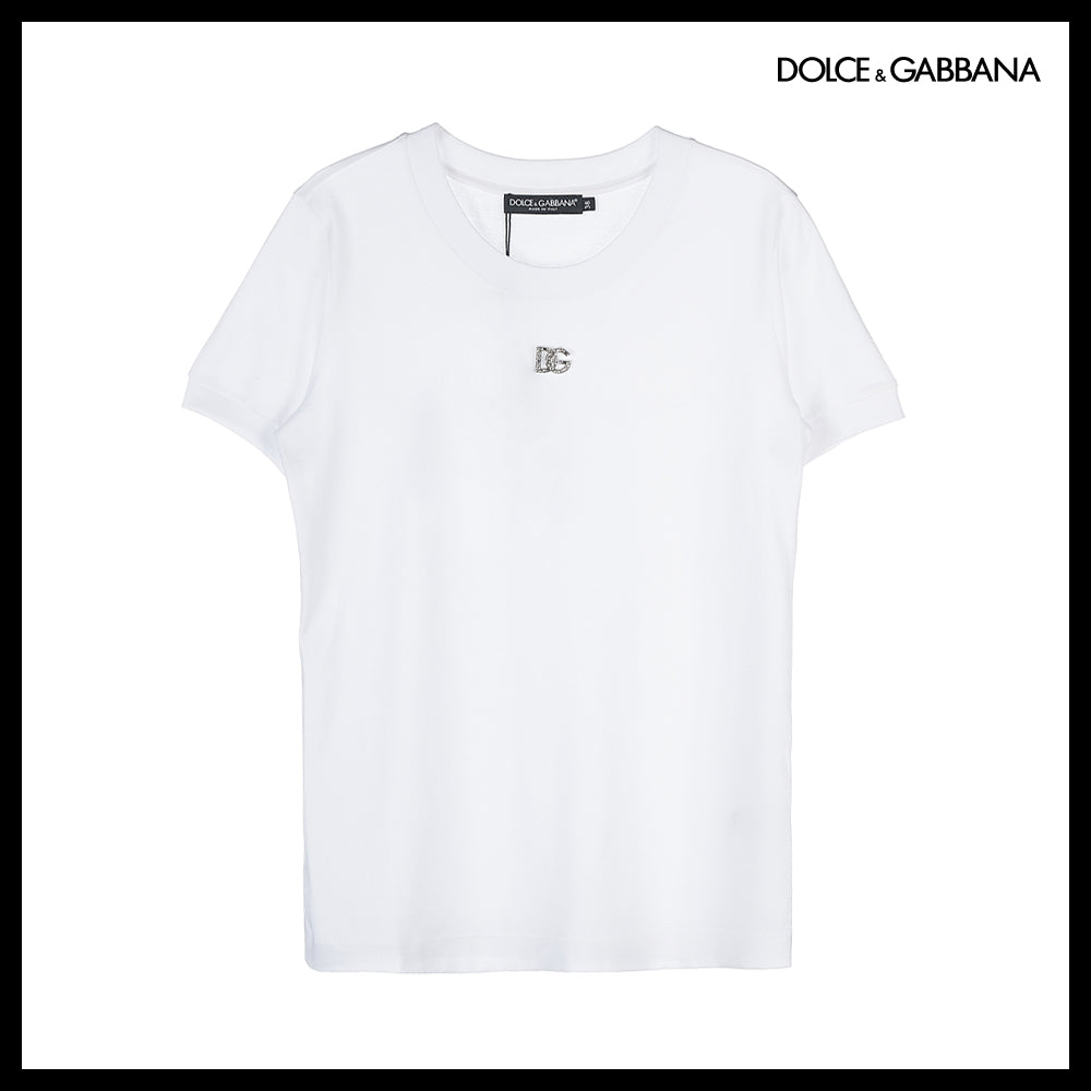 【Dolce & Gabbana】Logo Jersey T-Shirt White