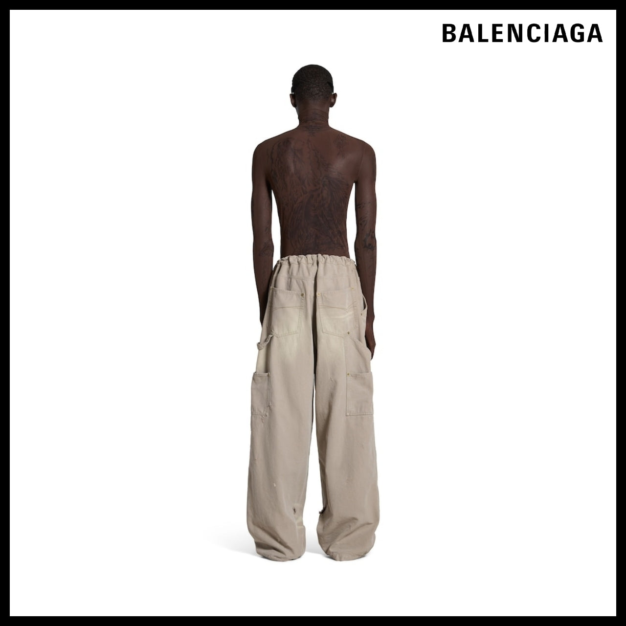 【BALENCIAGA】Double Knee Pants Beige