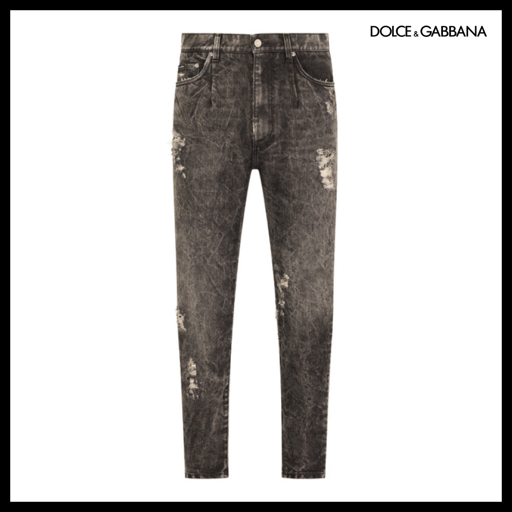 ★Dolce&Gabbanaアウトレット セール ★LOOSE GRAY WASH JEANS