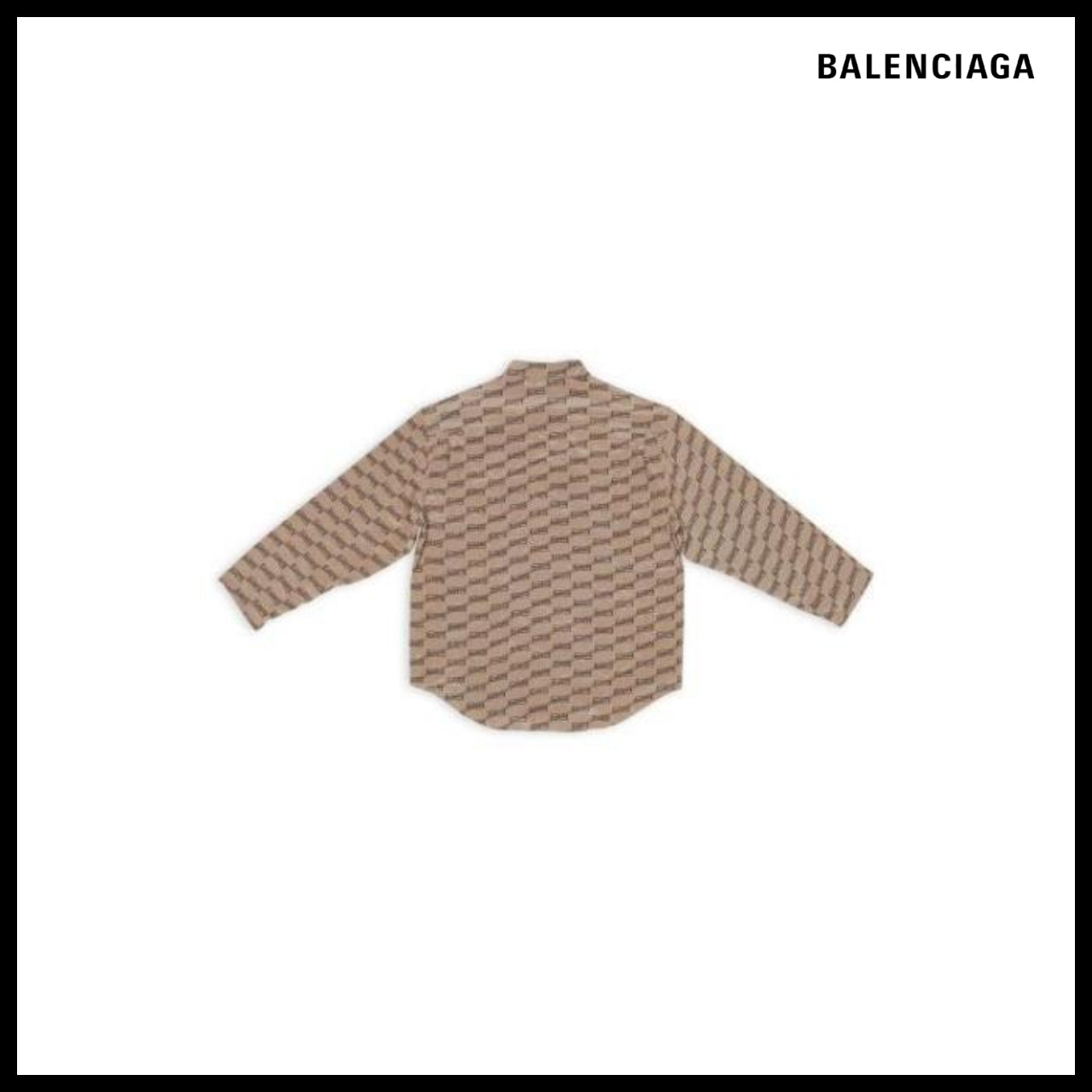 【BALENCIAGA】BB Monogram Minimal Shirt Beige