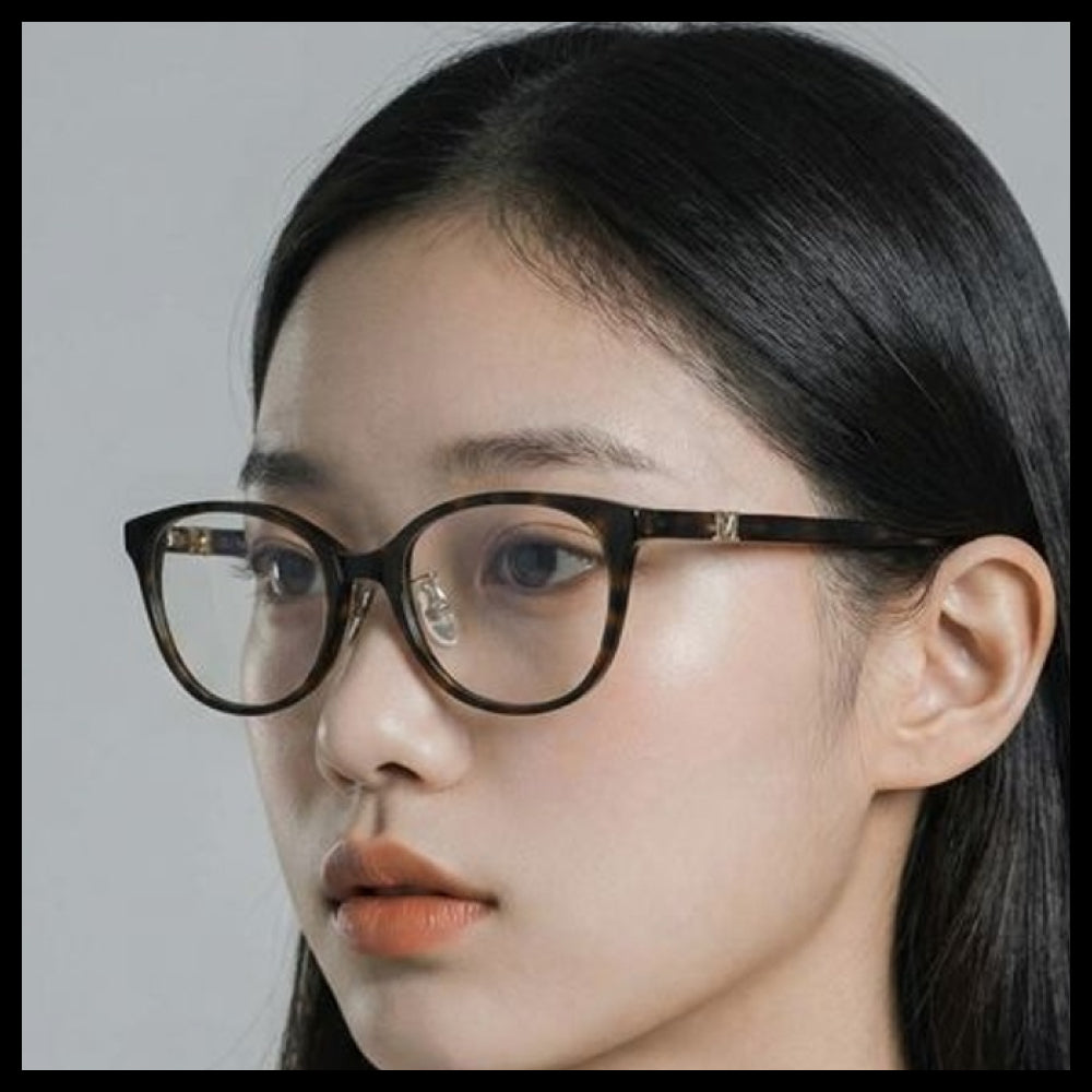 【Max Mara】Leopard Horn-Rimmed Eyeglasses Asian Fit Unisex