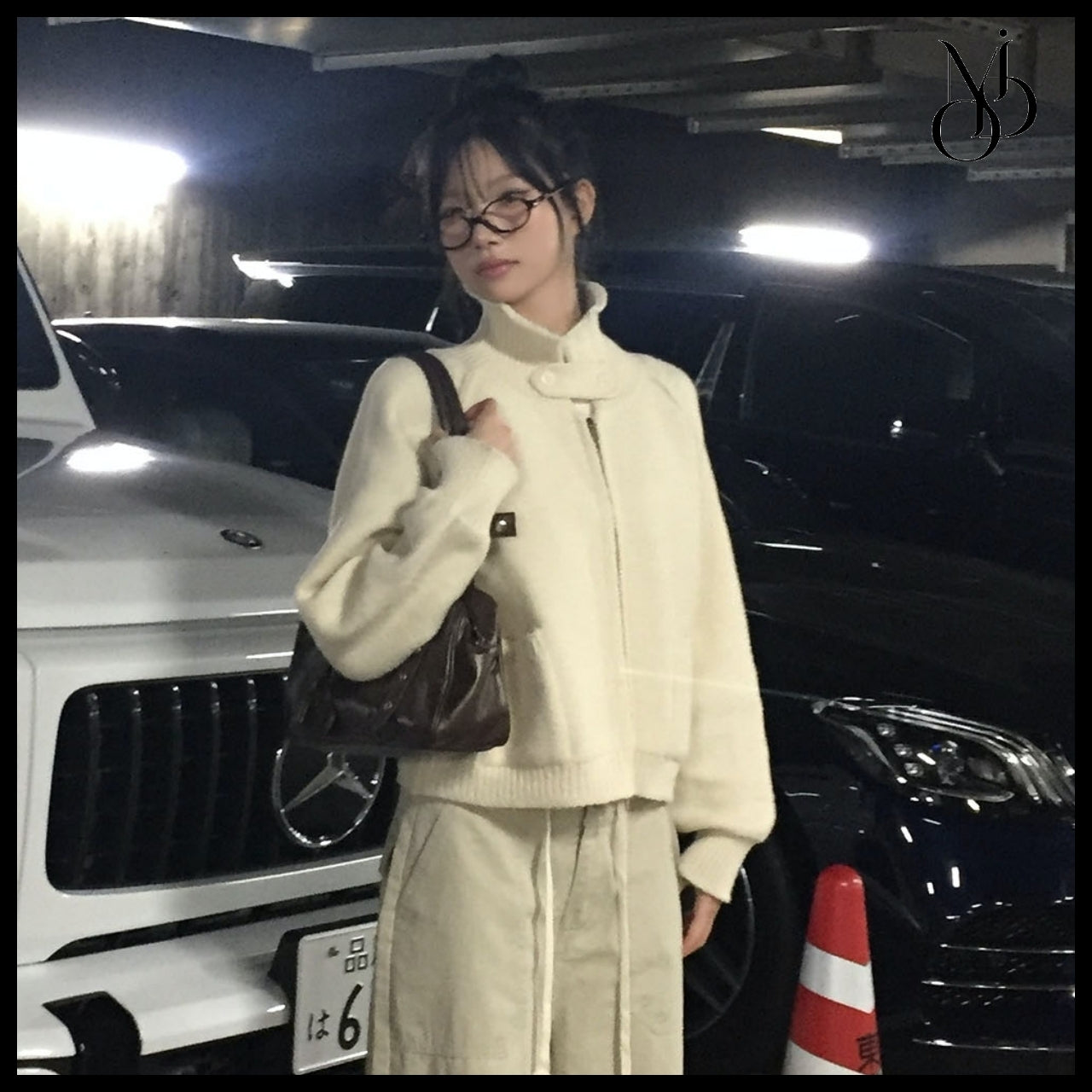 【MODIMOOD】In Tokyo Koi High Neck Knit Zip-Up