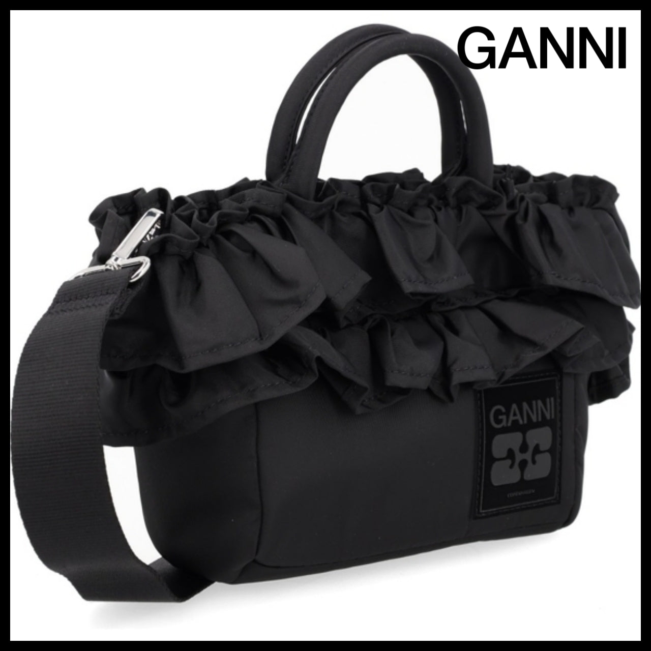 【GANNI】Black Tote Bag minimal tote