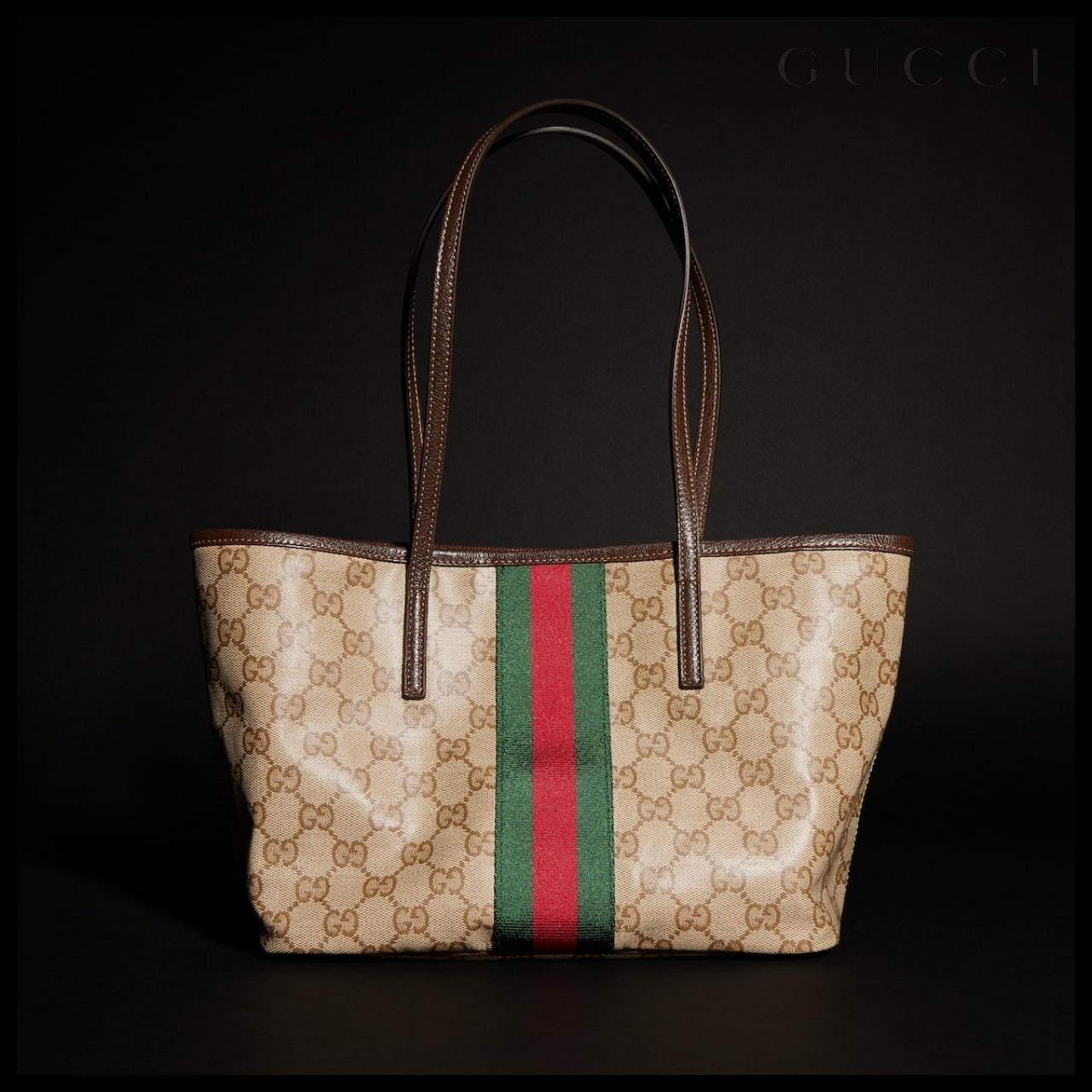 【GUCCI】Web Small Tote Bag