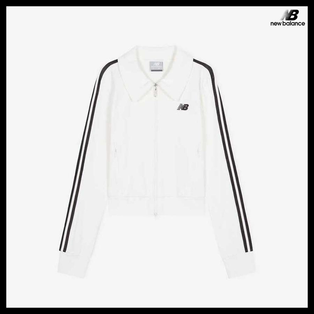 【New Balance】Women Track Ribbed Zip Up Jacket 3 Colors