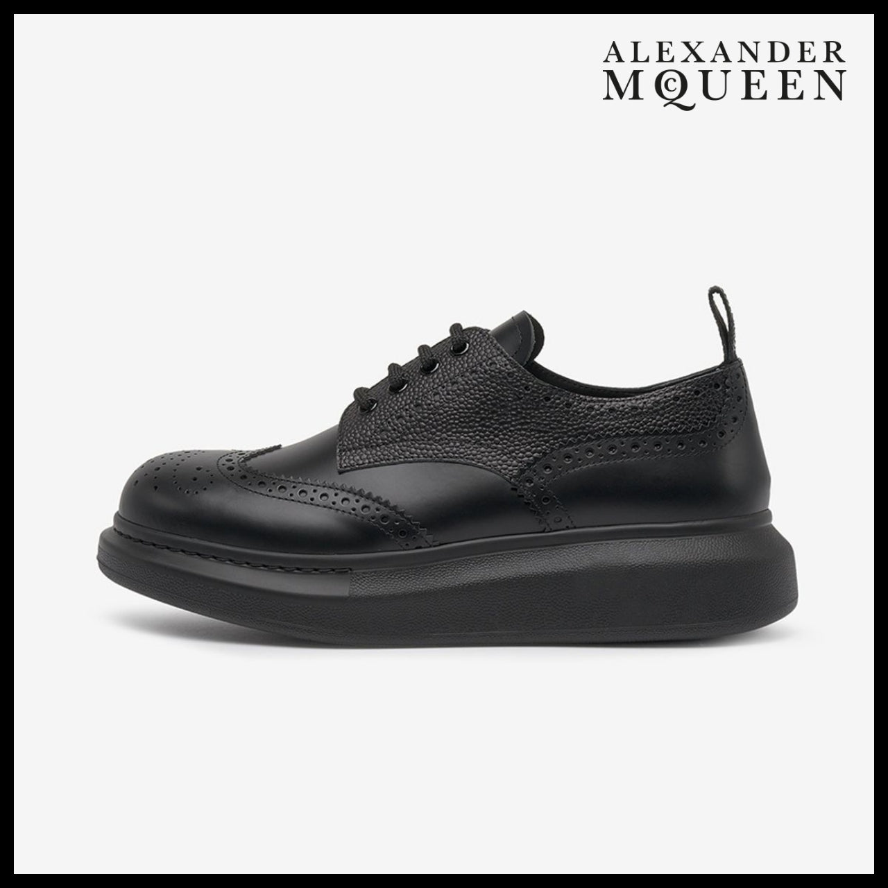 【Alexander Mcqueen】Men’s Hybrid Lace-Up Ribbon Tab