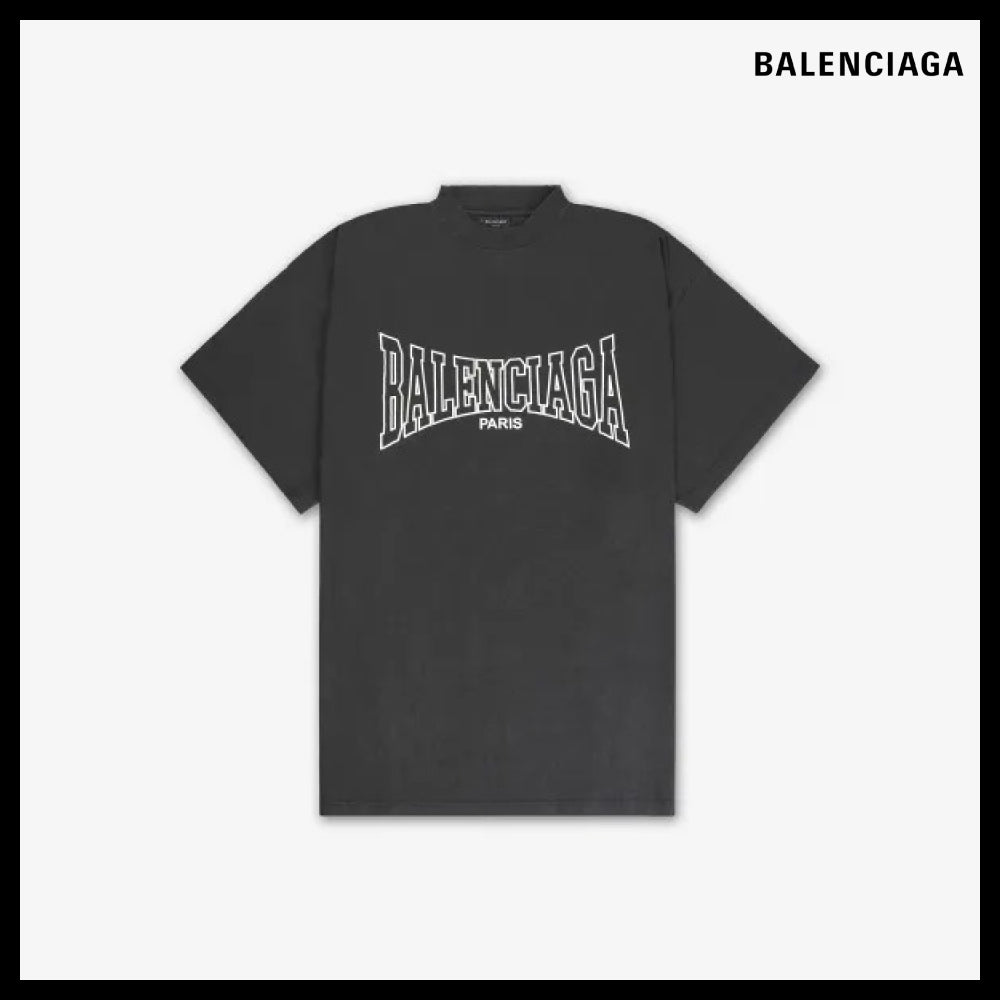 【BALENCIAGA】Oversized Short Sleeve T-Shirt Washed Black