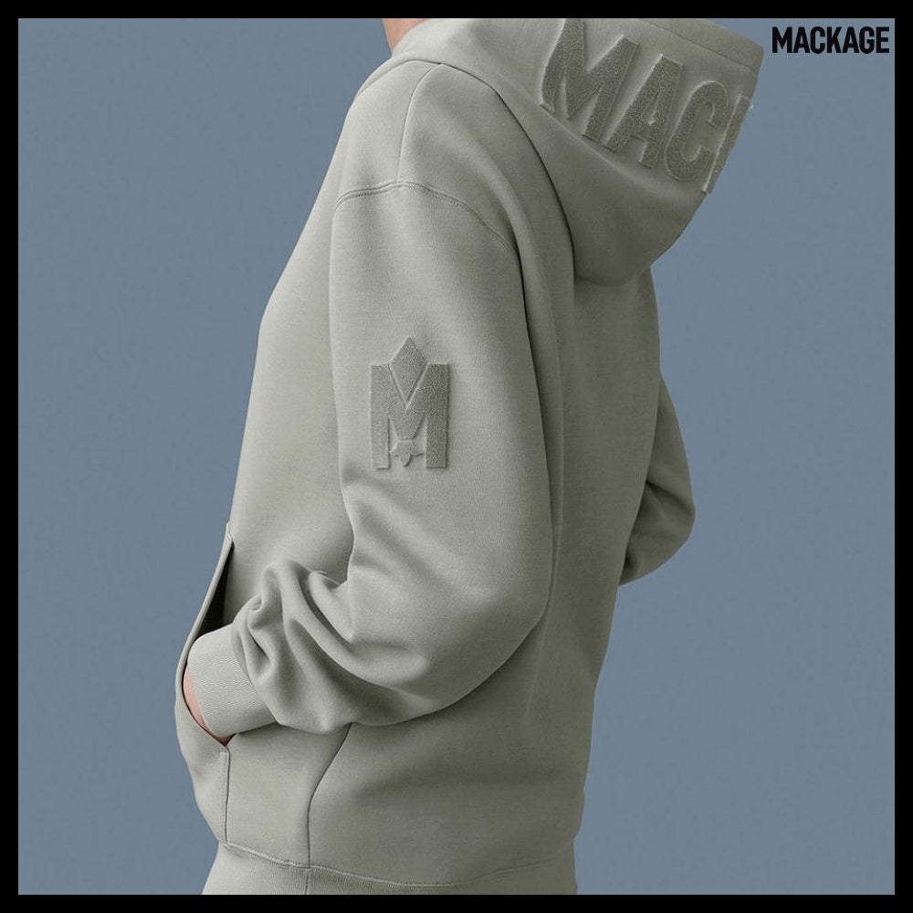 【MACKAGE】 Krys R Hooded Sweatshirt Green Fleece