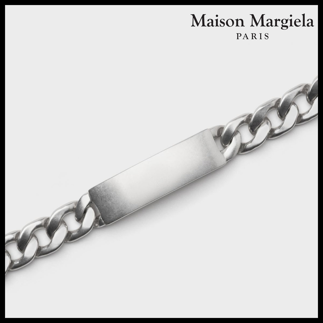 ★MAISON MARGIELA★ Silver Bracelet Polished Palladium