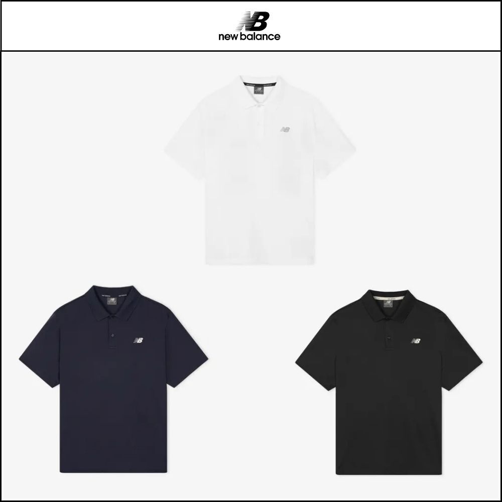 【New Balance】Unisex Poly Pique Polo Shirt - 3 Colors