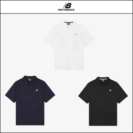 【New Balance】Unisex Poly Pique Polo Shirt - 3 Colors