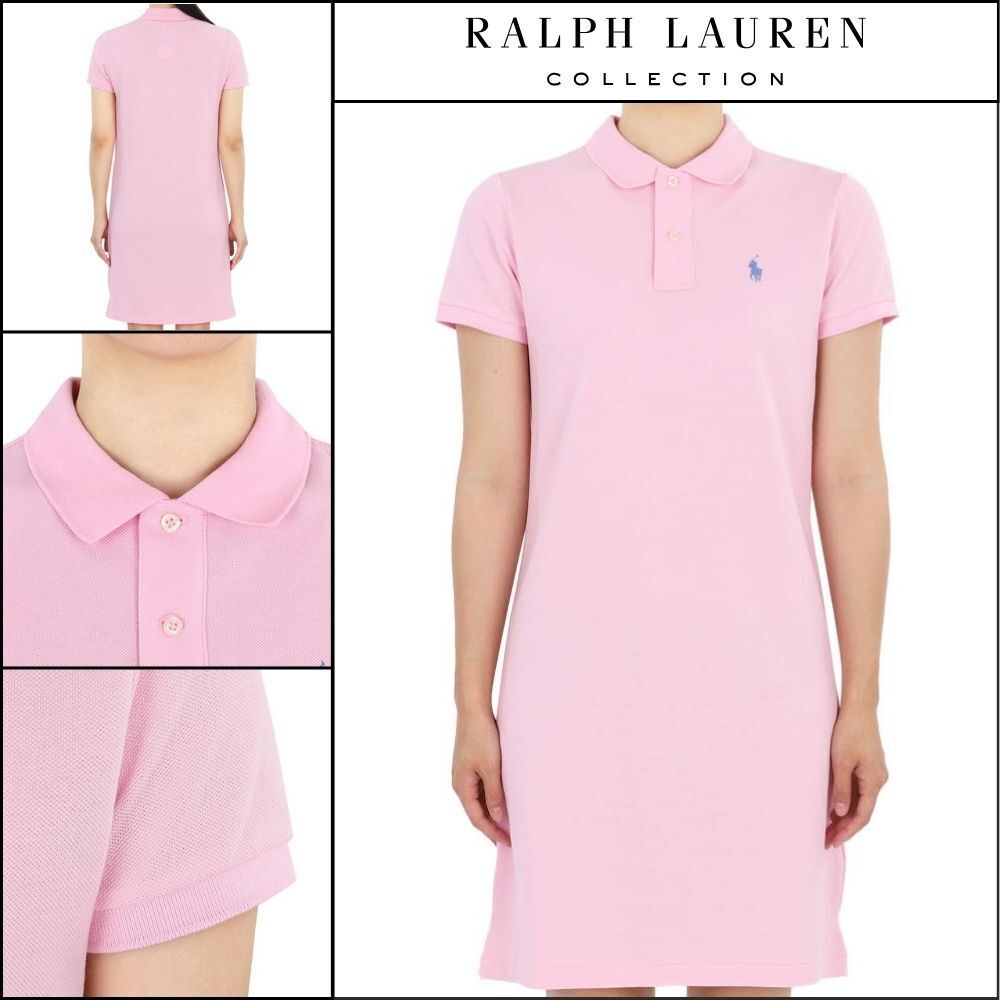 【POLO RALPH LAUREN】Pony Logo Midi Dress Pink