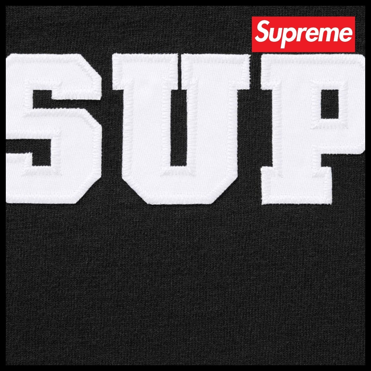 【Supreme】Collegiate Applique Short Sleeve Top Black 25FW
