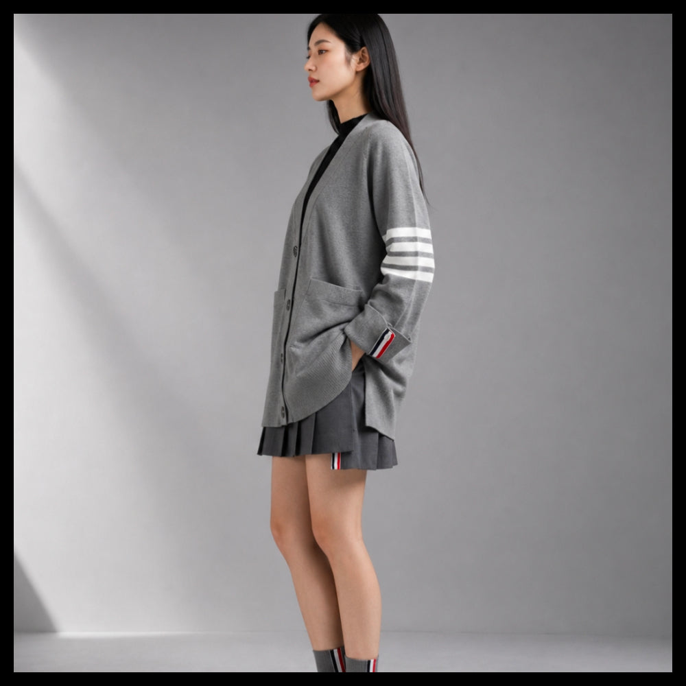 【Thom Browne】Jersey Stitch Cotton 4-Bar Exaggerated Fit