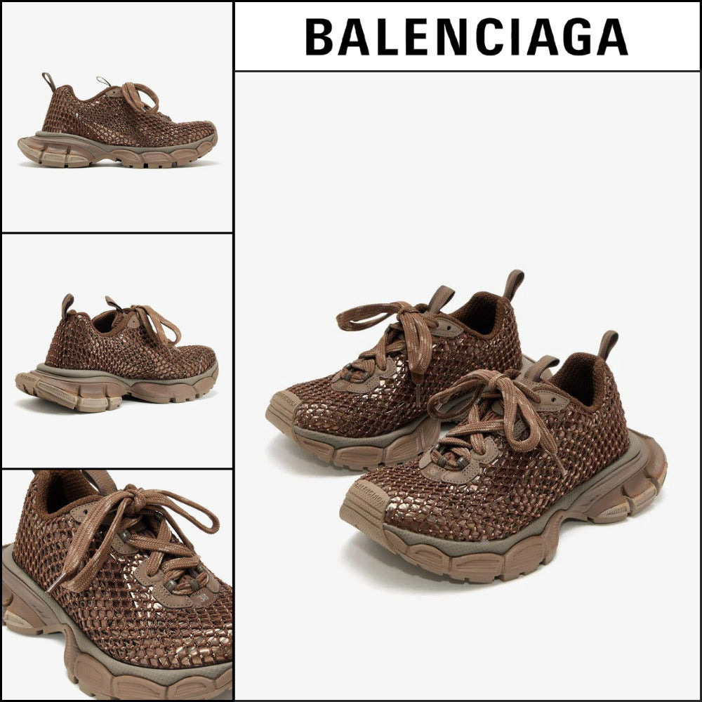 【BALENCIAGA】3XL Mesh Fishnet Sneakers Brown