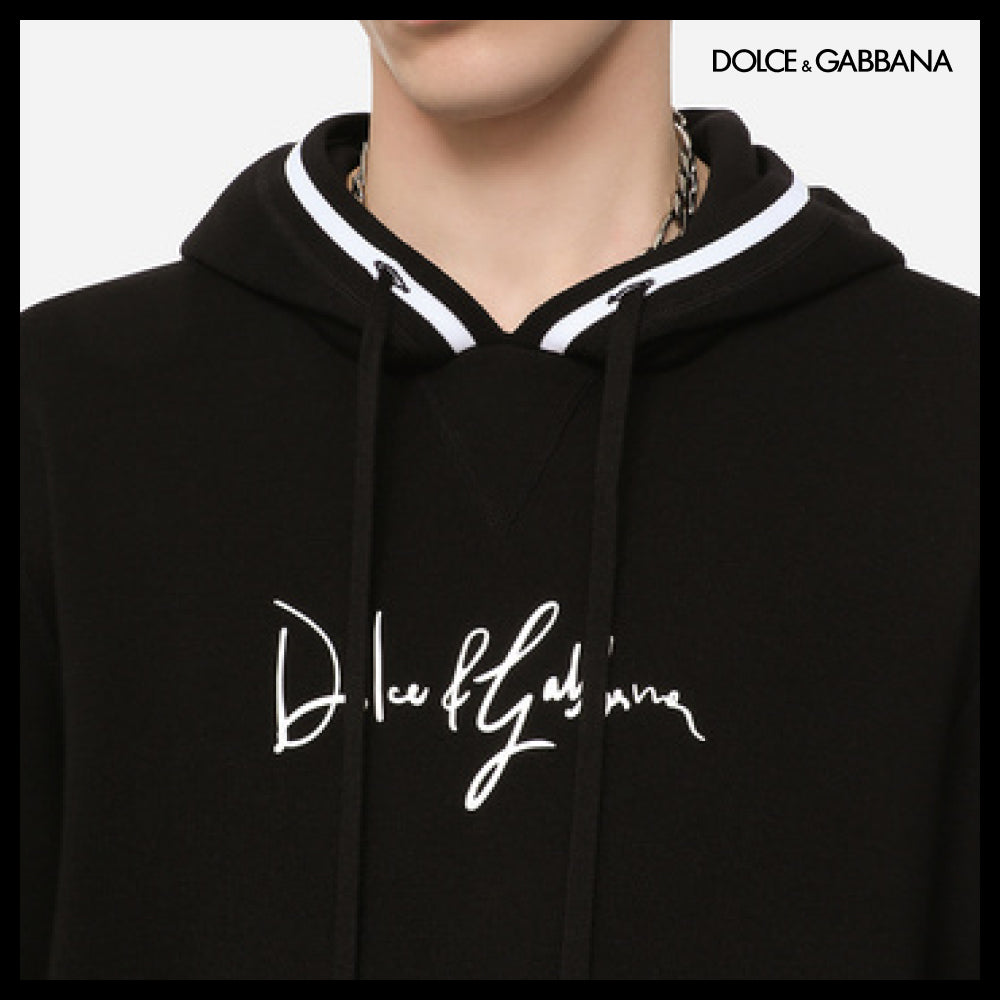 【Dolce & Gabbana】Wool Hoodie with Embroidery