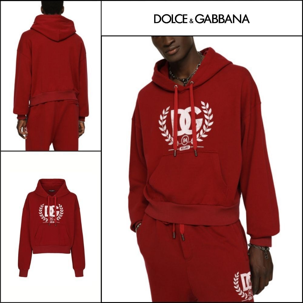 【Dolce&Gabbana】COTTON JERSEY SWEATSHIRT DG PRINT