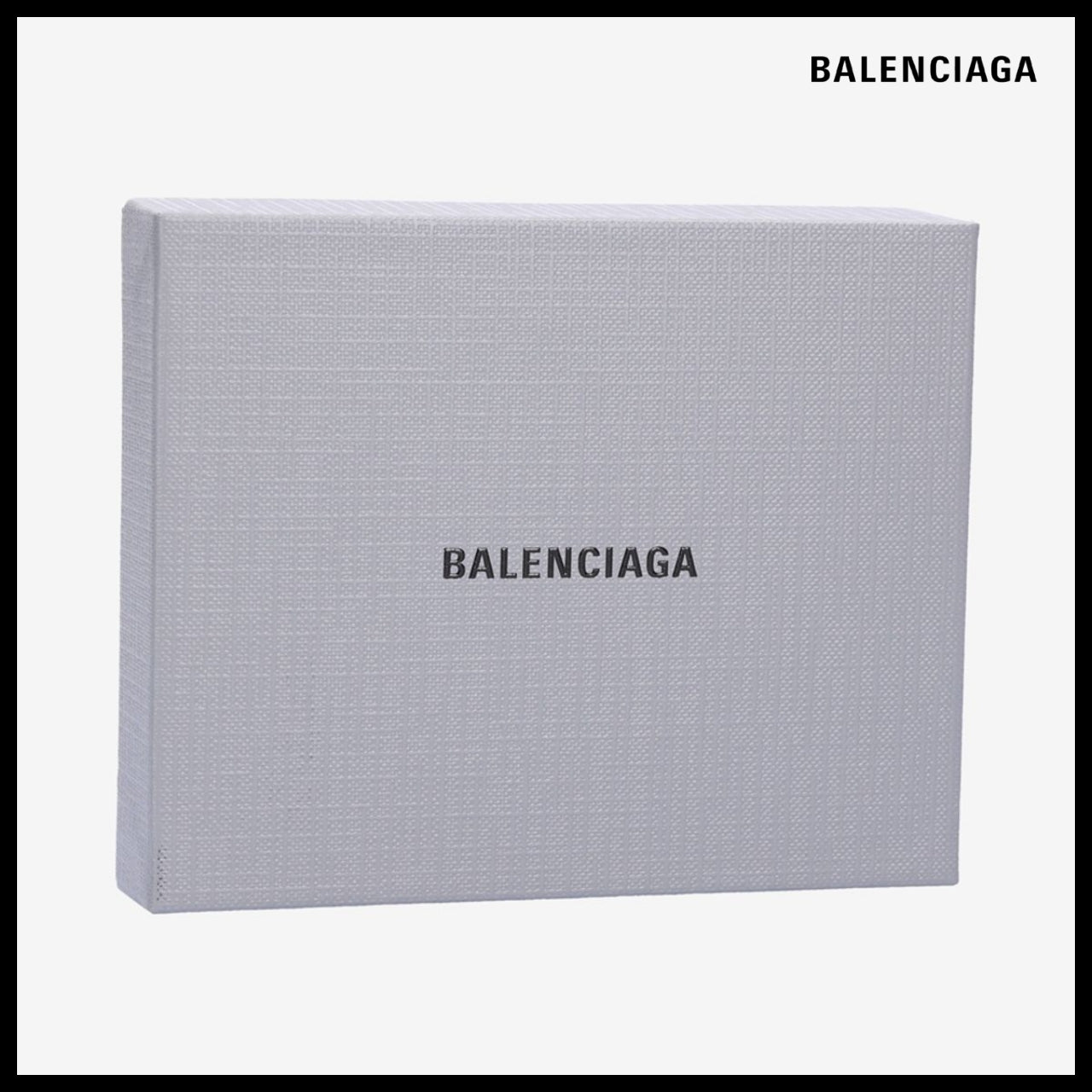 【BALENCIAGA】Cash DIY Metal Card Holder Black White
