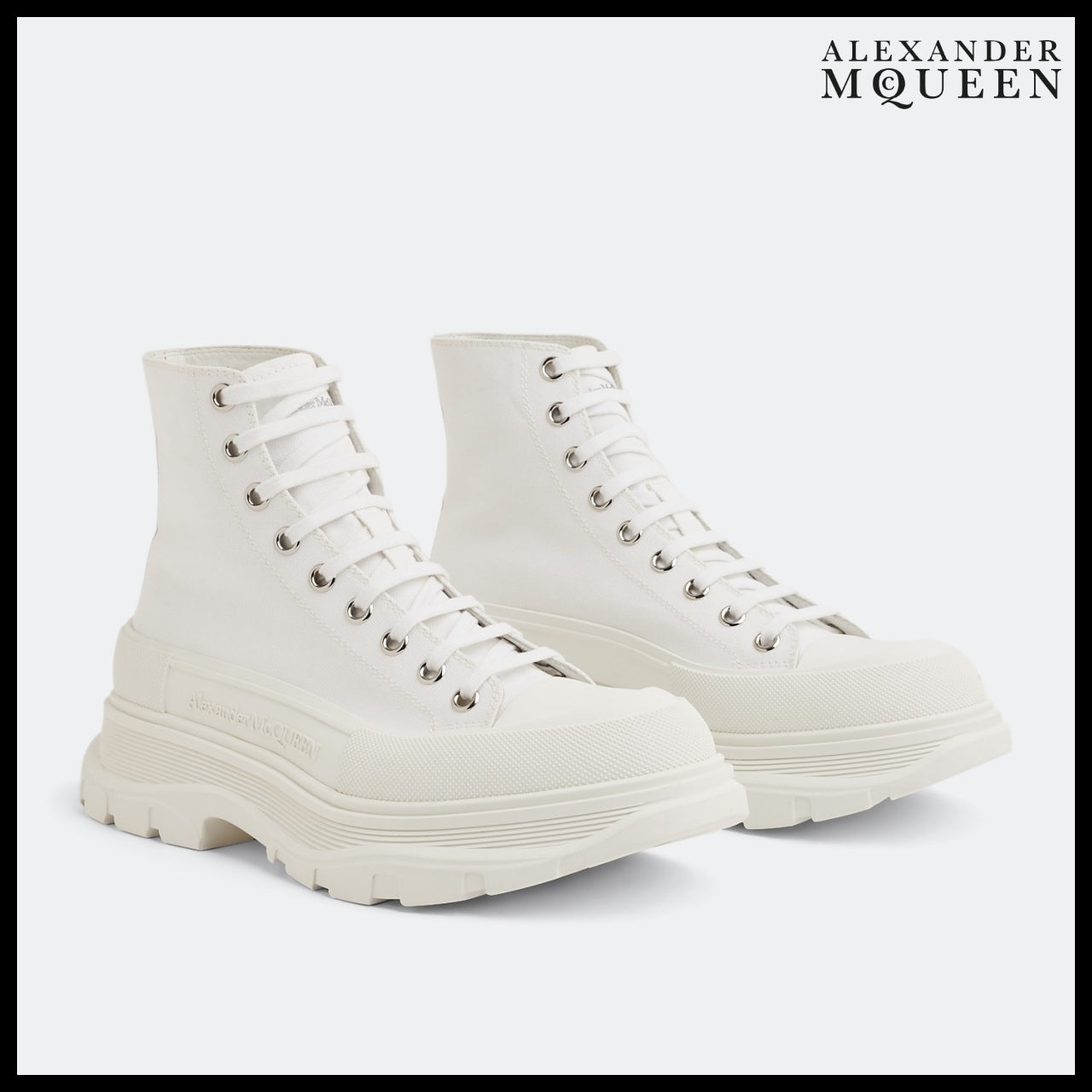 【Alexander Mcqueen】Tread Slick Boots in White