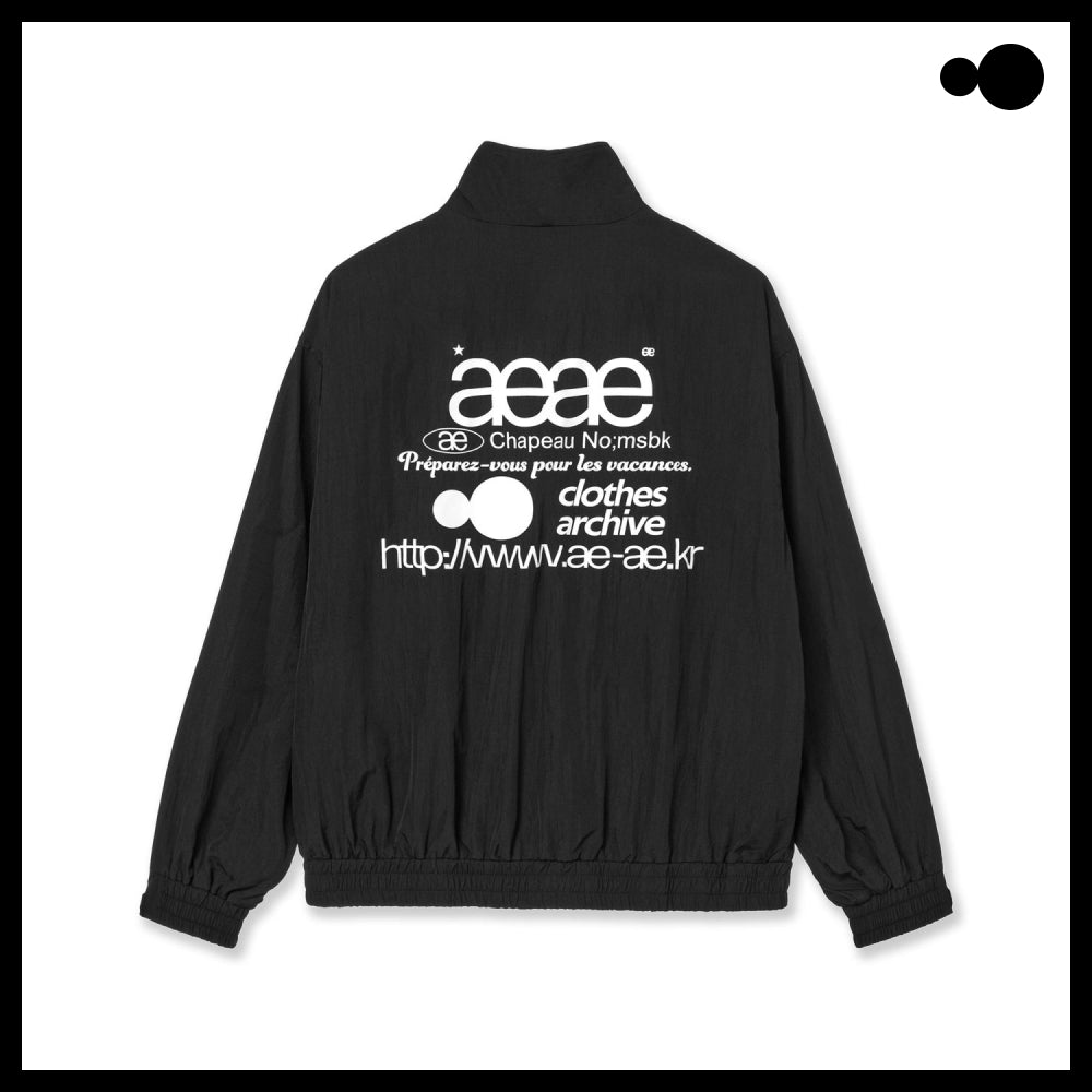 【AEAE】WEB ロゴ チーム ジャケット ブラック