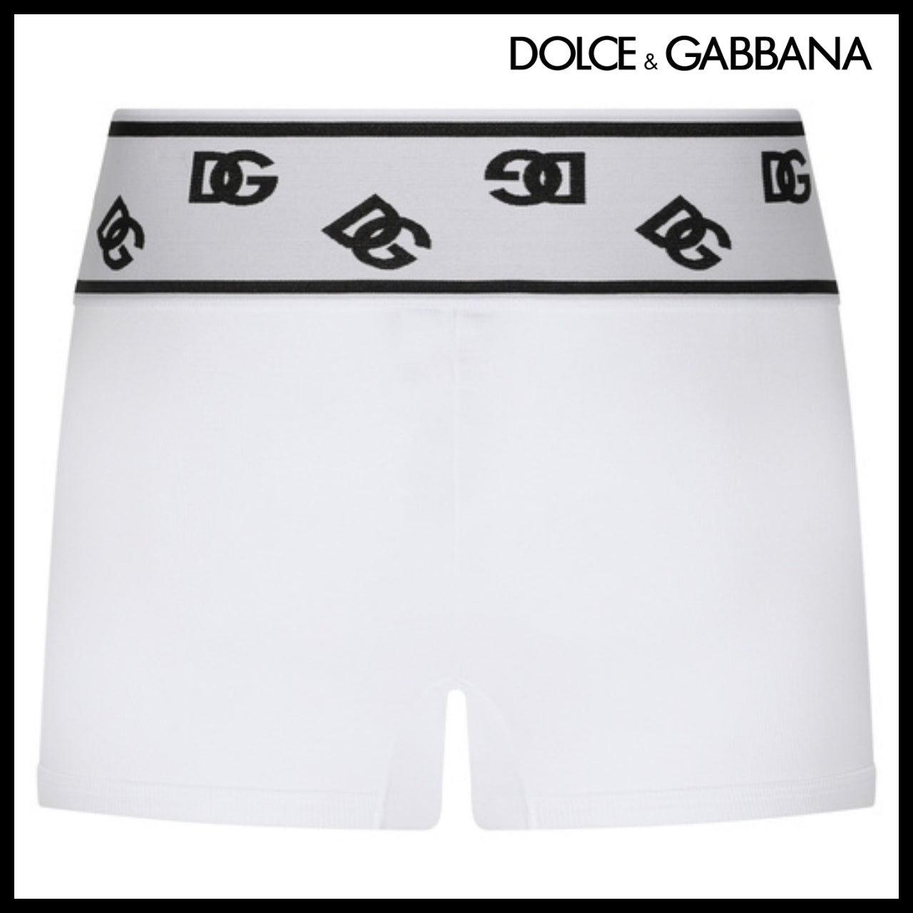 【Dolce & Gabbana】FINE-RIB COTTON BOXERS WITH DG SIGNATURE