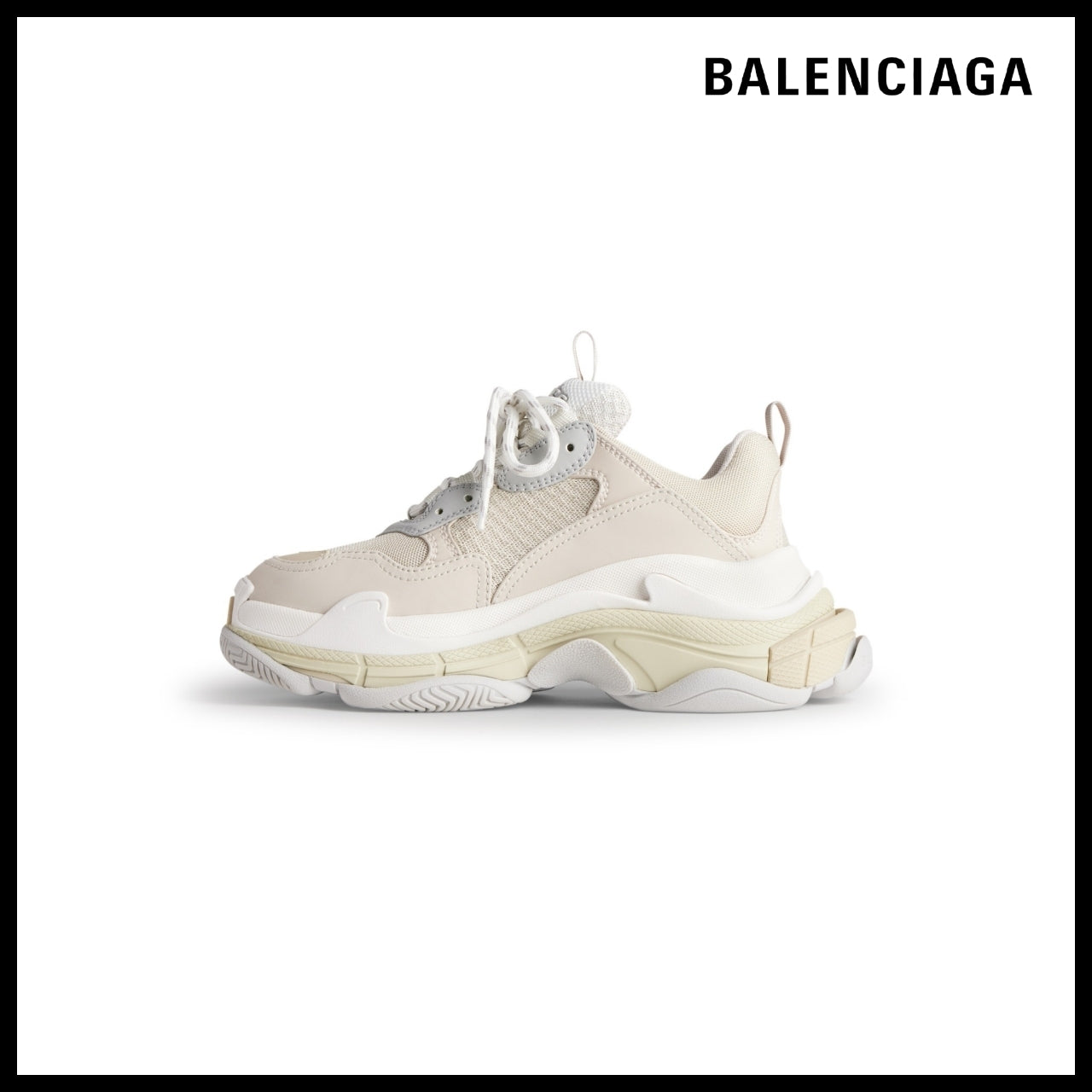 【BALENCIAGA】Triple S Trainers Off-White