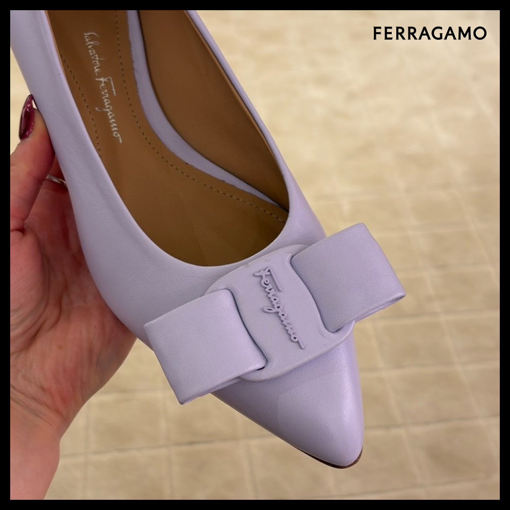 【FERRAGAMO】VIVA NEW VARA BOW BALLET FLATS VIOLET